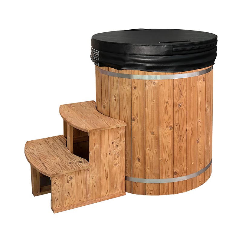 Thermo Pine Wood isbadekar med 304 rustfrit stål liner Thermo Pine Wood isbadekar med 304 rustfrit stål liner