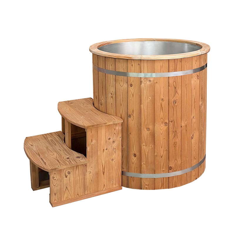 Thermo Pine Wood isbadekar med 304 rustfrit stål liner