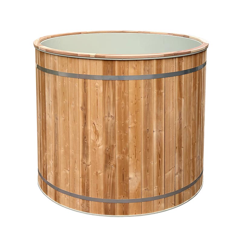 Dybt nedsænkningsstørrelse koldt badekar med 304 rustfrit stålforing