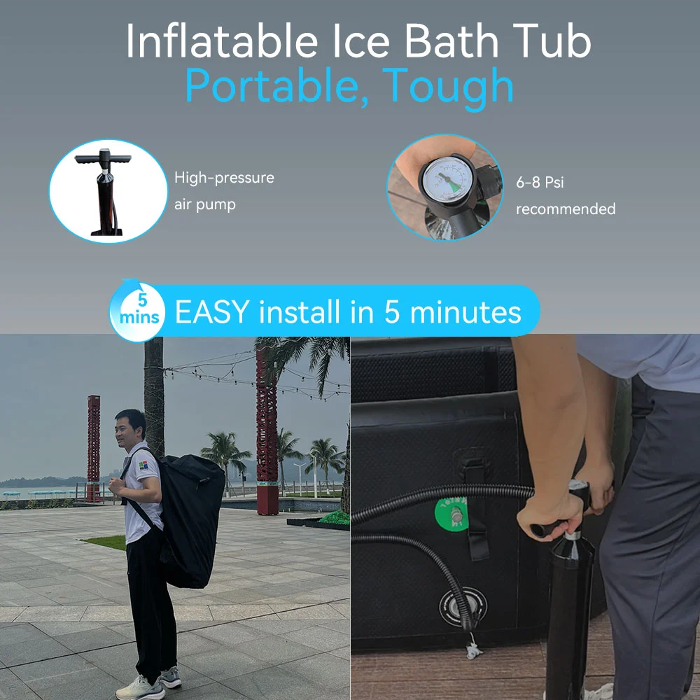 Inflatable Cold Plunge Pool Compatible With Water Chiller