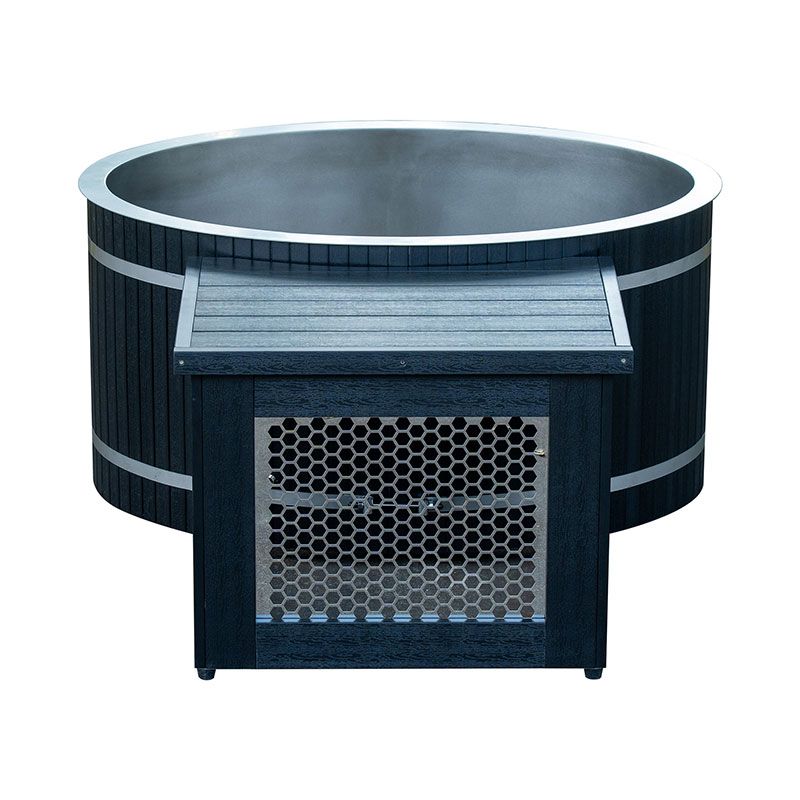 Ovalt koldt dyk med badekar i rustfrit stål