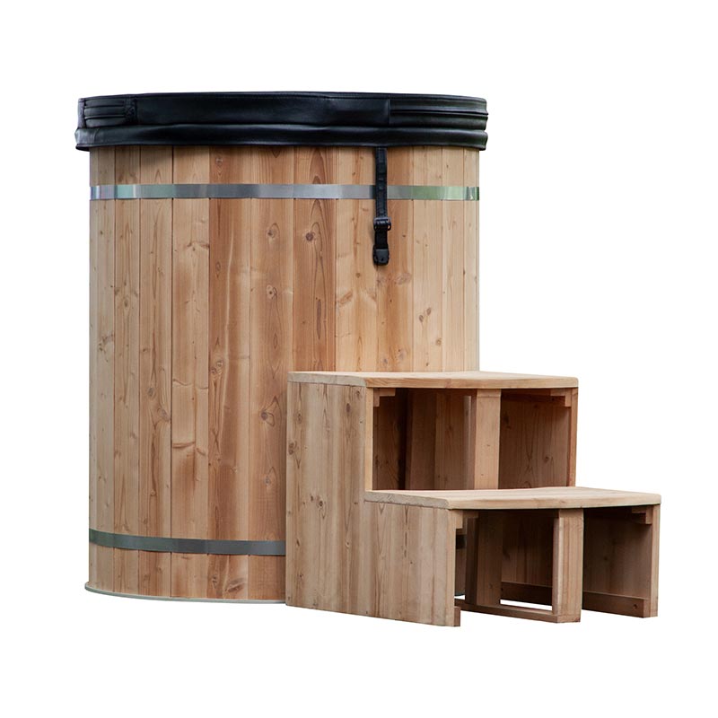 Thermo Pine Wood isbadekar med 304 rustfrit stål liner